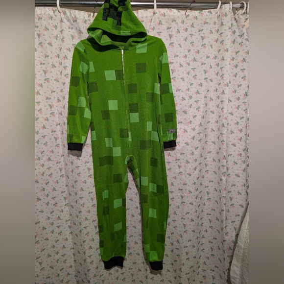 Minecraft boys pajamas w hoodie sz 12 - Picture 2 of 6